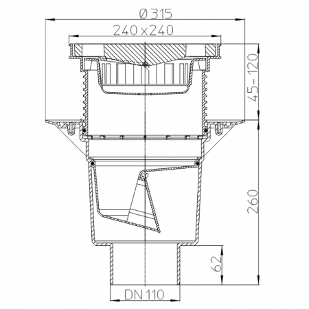 Размеры трапа HL616/1