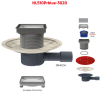 Трап HL510Prblue-3020 с горизонтальным выпуском DN40/50 и вкладышем под плитку