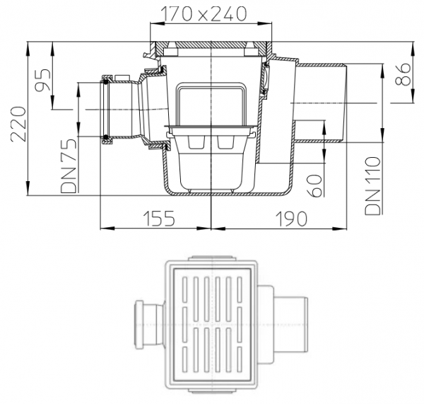 Размеры и чертеж трапа HL71.1/7
