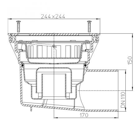 Размеры трапа HL605SW