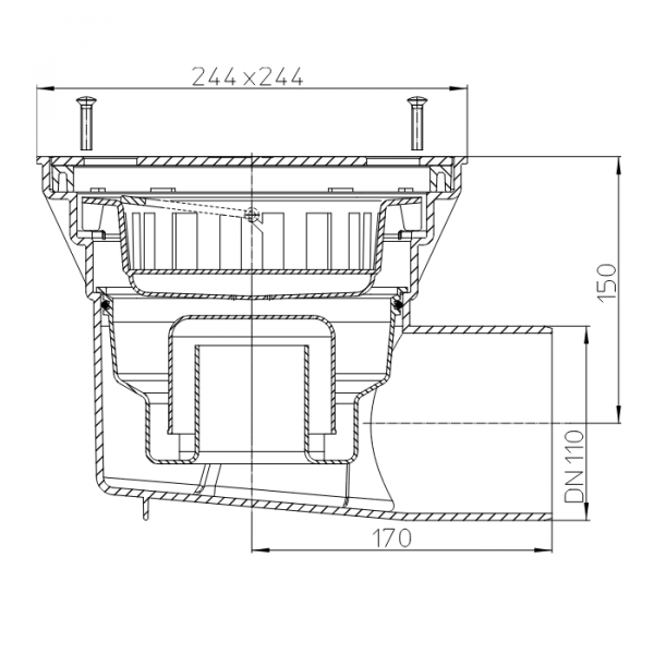 Размеры трапа HL605SW