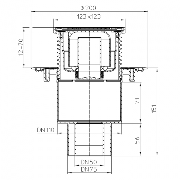 Размеры трапа HL310N