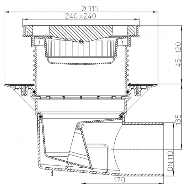 Размеры трапа HL615