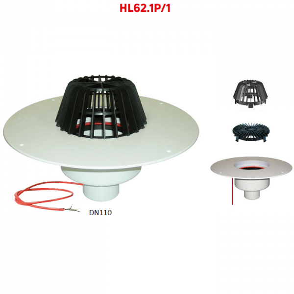 Кровельная воронка HL62.1P/1 DN110 с электрообогревом для ПВХ мембран