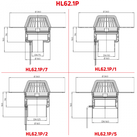 Размеры и чертежи воронок HL62.1P