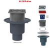 Трап HL310Prblue с вертикальным выпуском DN50/75/110 сифоном Primus Blue и решеткой из нерж.стали