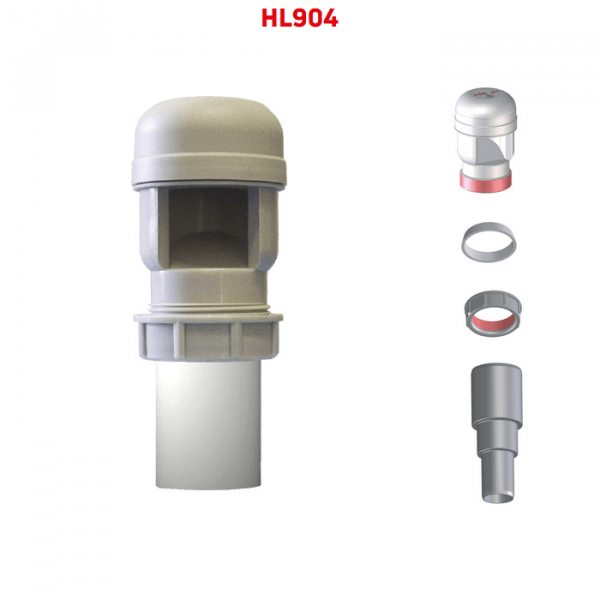 Воздушный клапан HL904 для канализации соединением DN32/40/50 с зажимной гайкой  6/4”