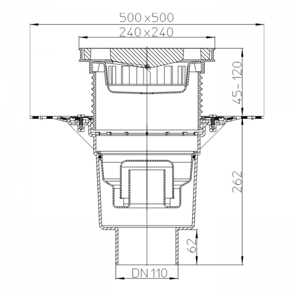 Размеры трапа HL616HW/1