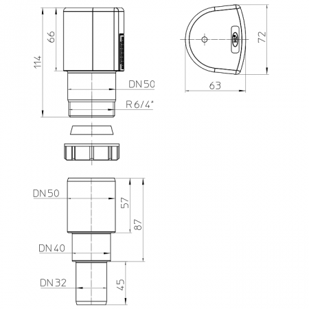Размеры и чертеж клапана HL903