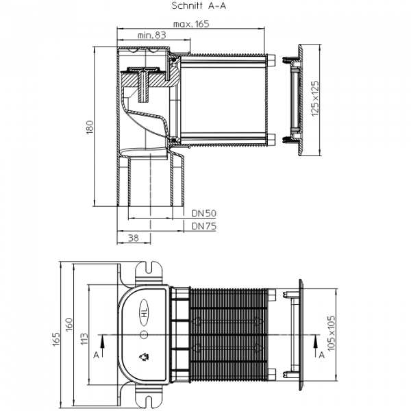 Размеры и чертеж клапана HL905N