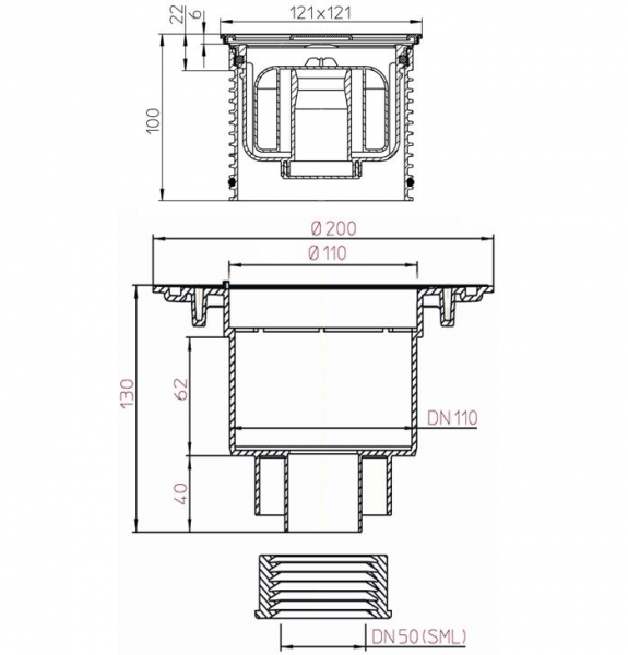 Размеры и чертеж трапа HL310NPr-3000-SML
