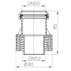 Размеры и чертеж переходника HL9/50