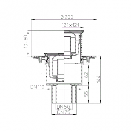 Размеры трапа HL310N-3000