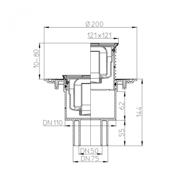 Размеры трапа HL310N-3000