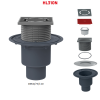 Трап HL310N с вертикальным выпуском DN50/75/110 сифоном с гидрозатвором и решеткой