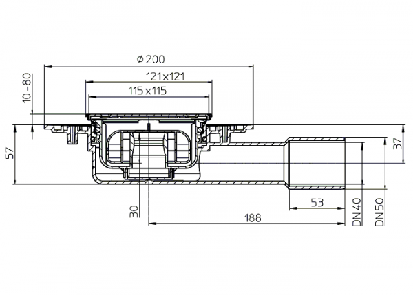 Размеры и чертеж трапа HL90Pr-3000