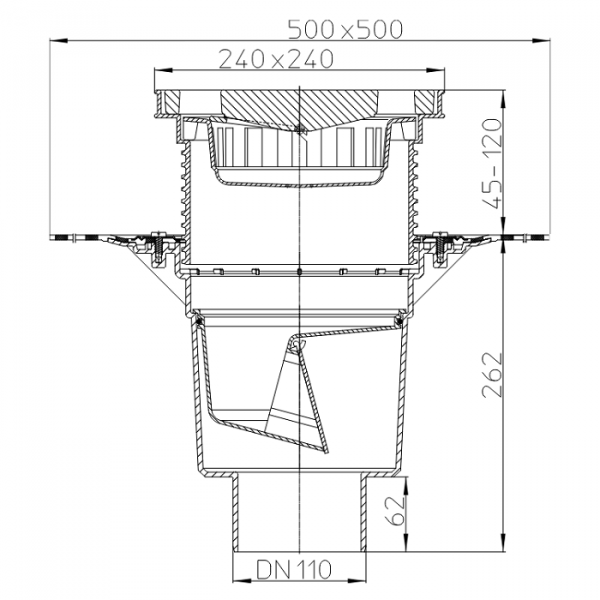 Размеры трапа HL616H/1