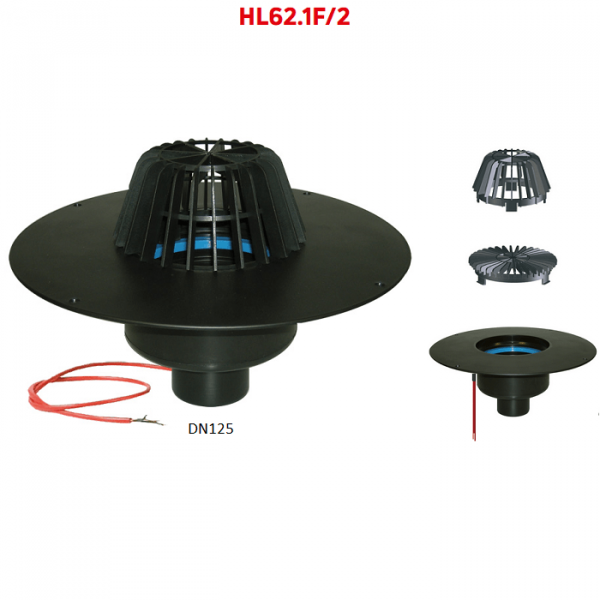 Кровельная воронка HL62.1F/2 DN125 с электроподогревом для ТПО мембран