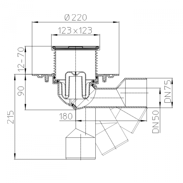 Размеры трапа HL80.1