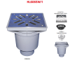 Трап HL606SW/1 с вертикальным выпуском DN110 решеткой из нерж.стали сифоном и мусороуловителем