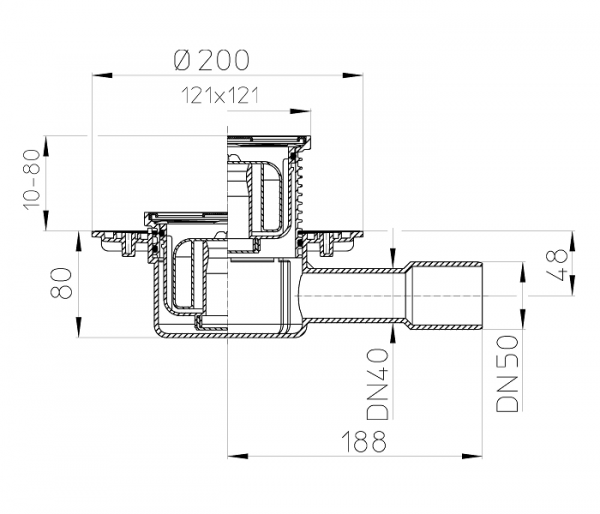 Размеры и чертеж трапа HL510NPr-3000