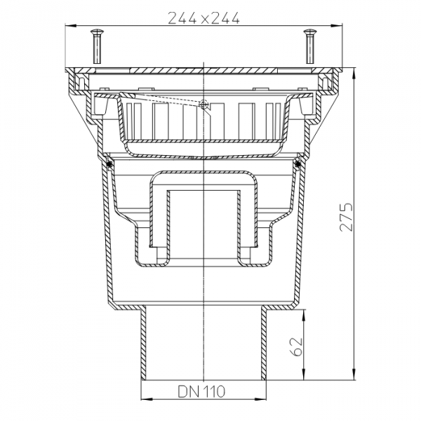 Размеры трапа HL606SW/1