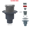 Трап HL310N-3000 с вертикальным выпуском DN50/75/110 решеткой и подрамником из нержавеющей стали