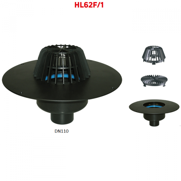 Кровельная воронка HL62F/1 DN110 для ТПО мембран с листвоуловителем
