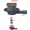 Трап HL90Prblue с горизонтальным выпуском DN40/50 сифоном Primus Blue и решеткой