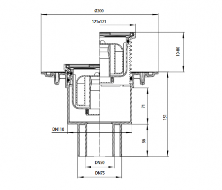 Размеры и чертеж трапа HL310NPr-3000